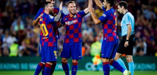 برشلونه يعزز موقفه بثلاث نقاط جديدة في الدورى الاسباني